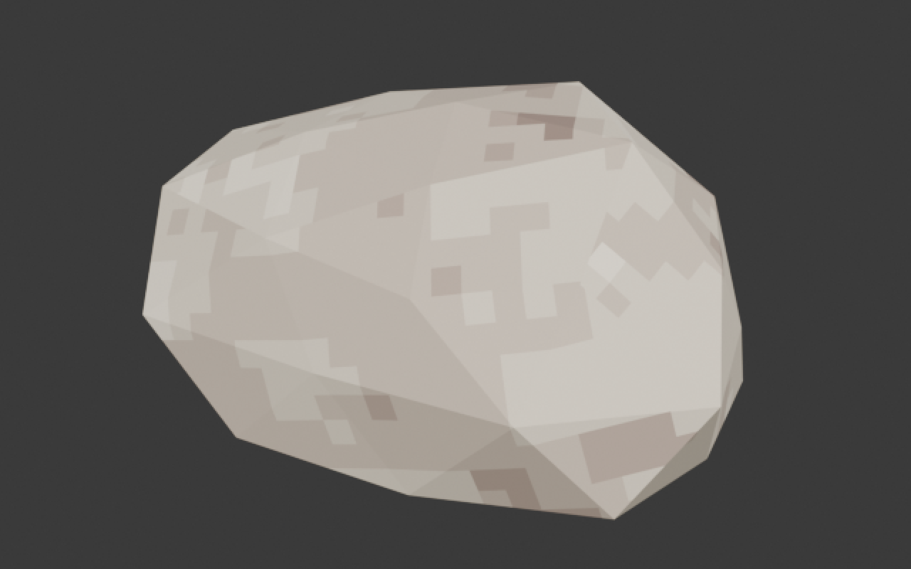Stone with a generated pixel stone texture